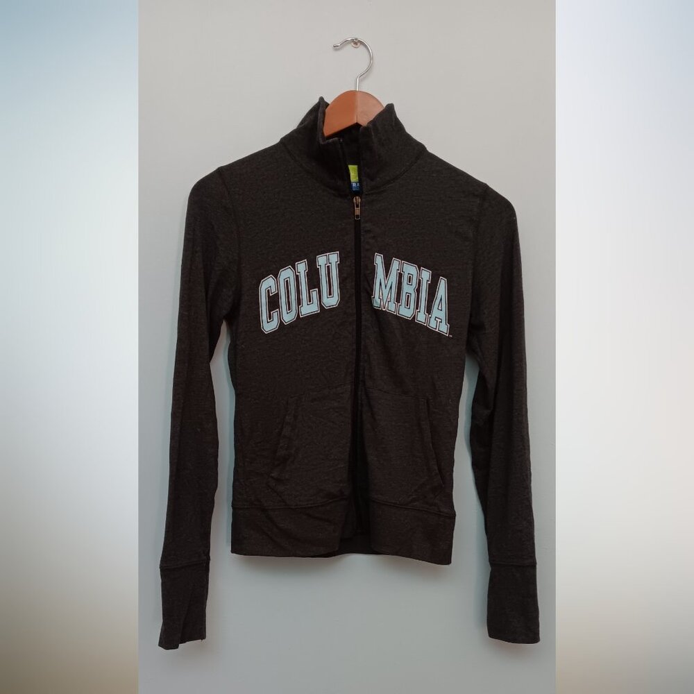U-Trau Men's Columbia Sport Zip-Up Sweater Charcoal Gray S